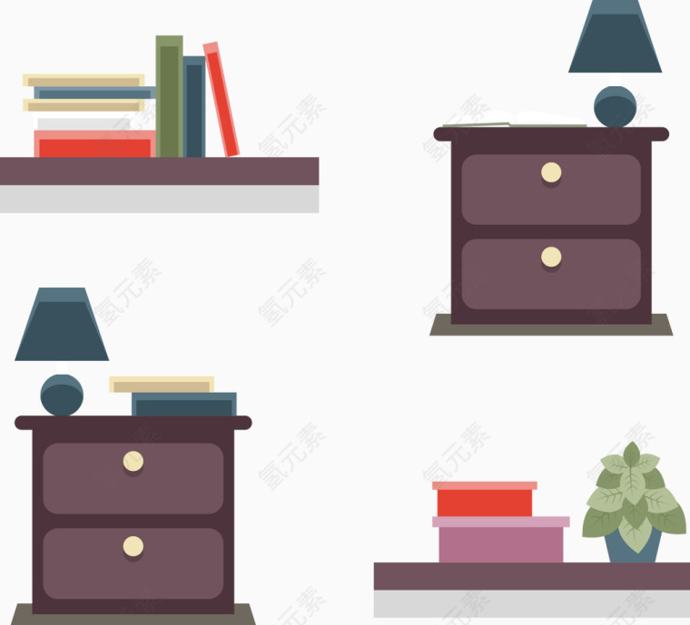 书桌和书籍