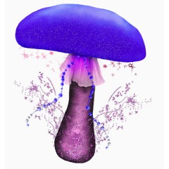 蓝紫色蘑菇