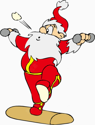 健身运动的圣诞老人下载