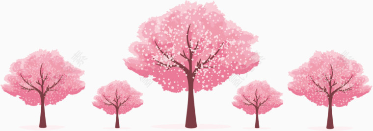 粉色树木迎春素材