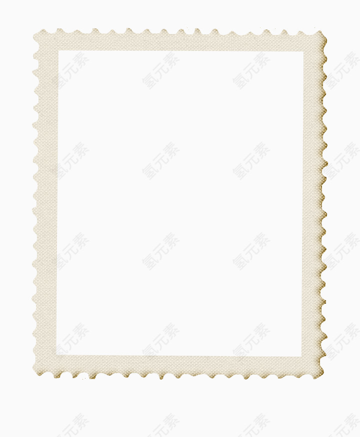 棕色花边邮票方框