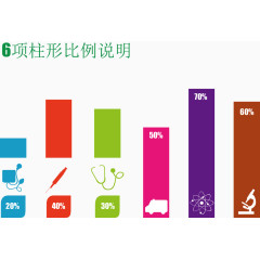 六项柱形比例说明图