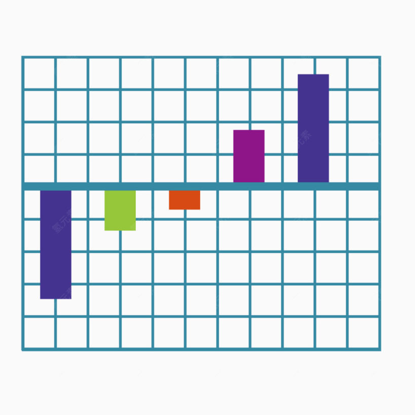 矢量网格上下条形分析图下载