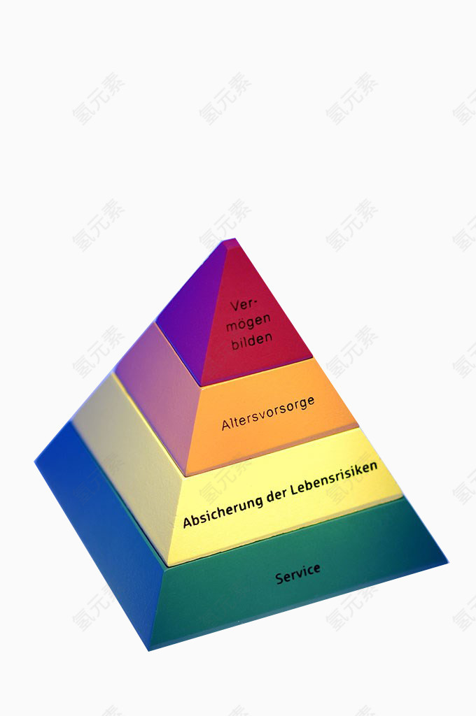 彩色金字塔积木