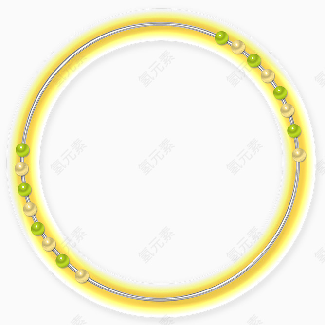 黄色边框圆环圆形