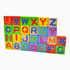 积木玩具字母摆放展示图