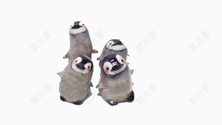 手工陶瓷企鹅摆件