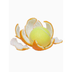 网球做的橘子