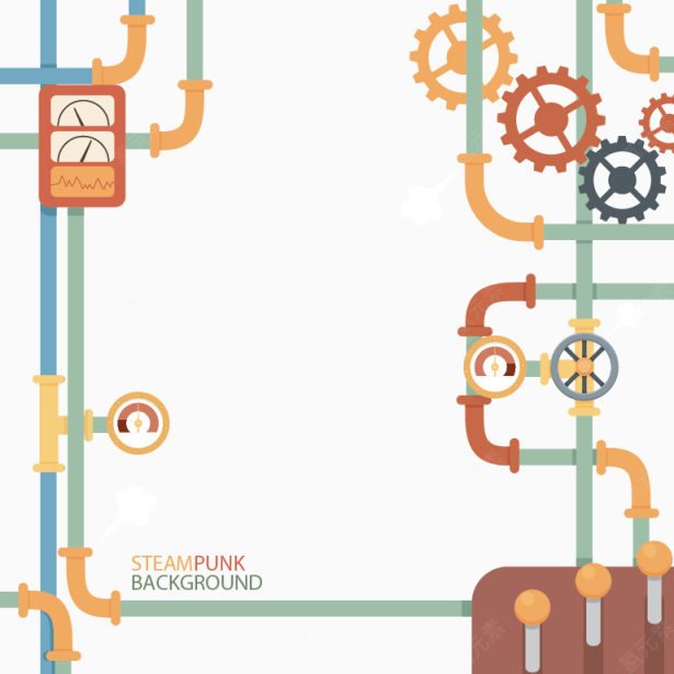 矢量手绘管道下载