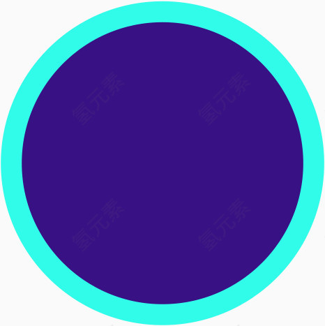 内环为蓝色圆形