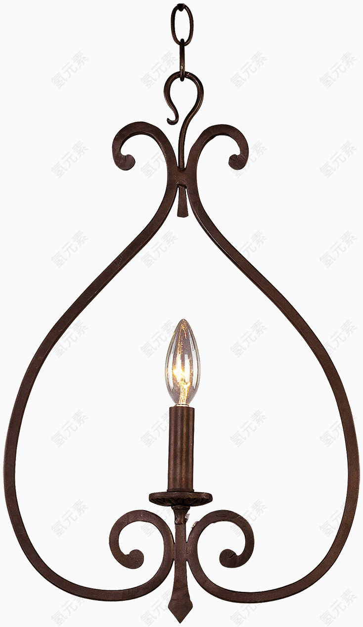 棕色金属蜡烛台