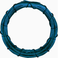 蓝色枯枝圆环