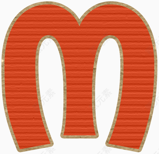 字母贴图M