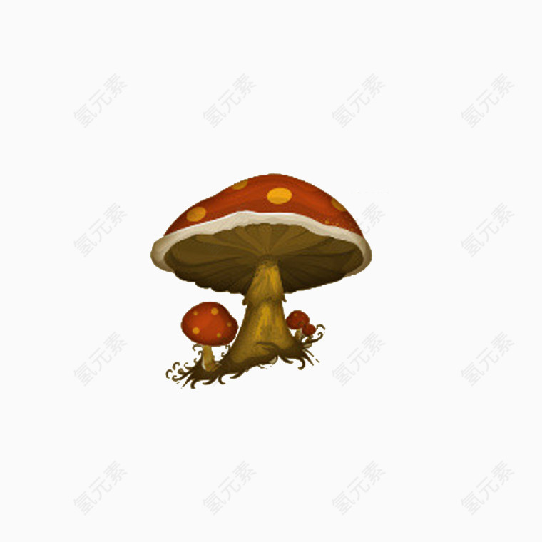 棕色漂亮蘑菇