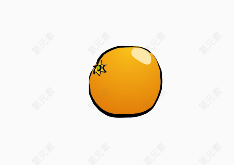 橙色橘子图形