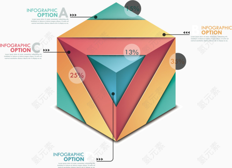 矢量创意几何图表