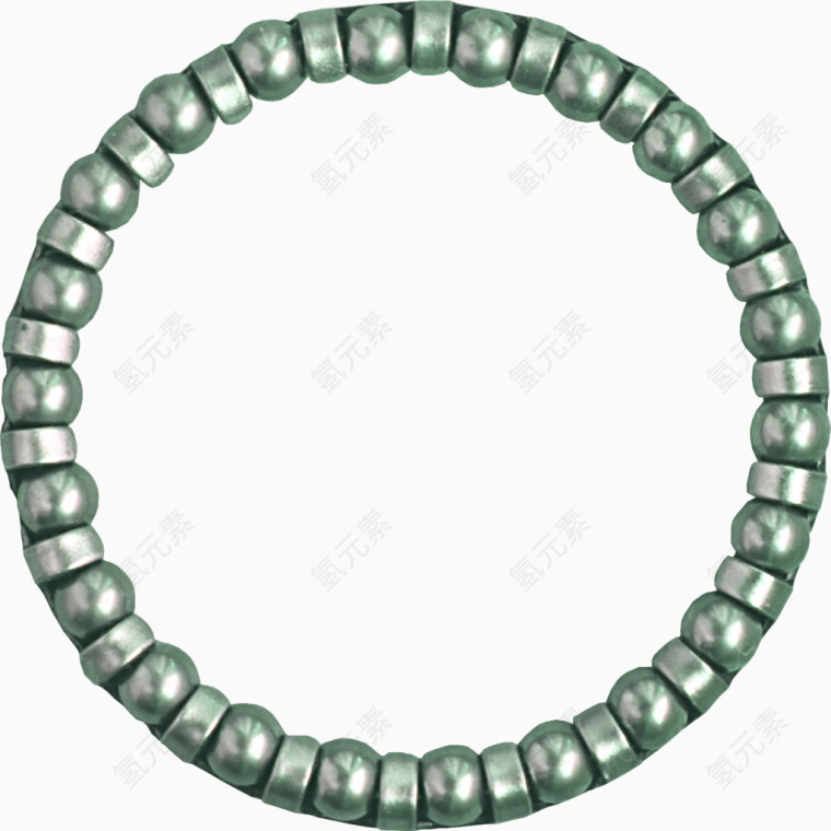 绿色金属圆环