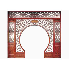 复古木质中式拱门
