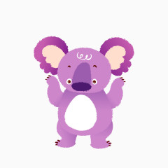 一只紫色的小象