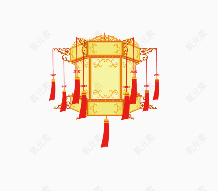 红色宫灯中国风元素装饰