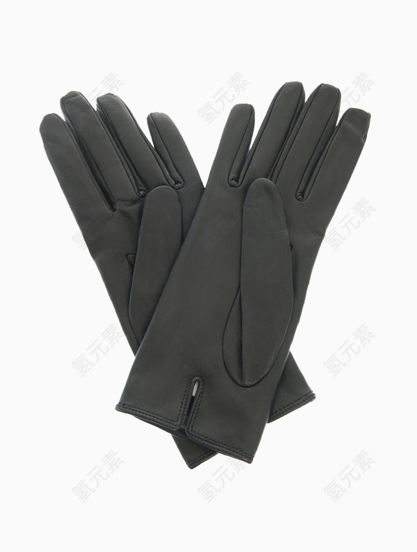 黑色带拉链男士手套