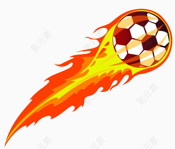 冲出火焰的足球