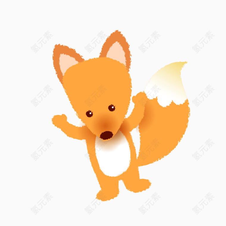 一只黄色的小狐狸