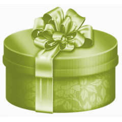 绿色圆形礼物盒