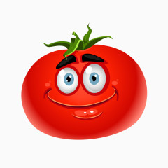 卡通矢量可爱蔬菜番茄