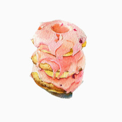 冰淇淋饼干手绘画素材图片