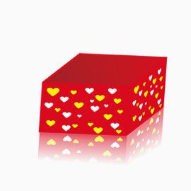 红色爱心喜庆礼盒素材
