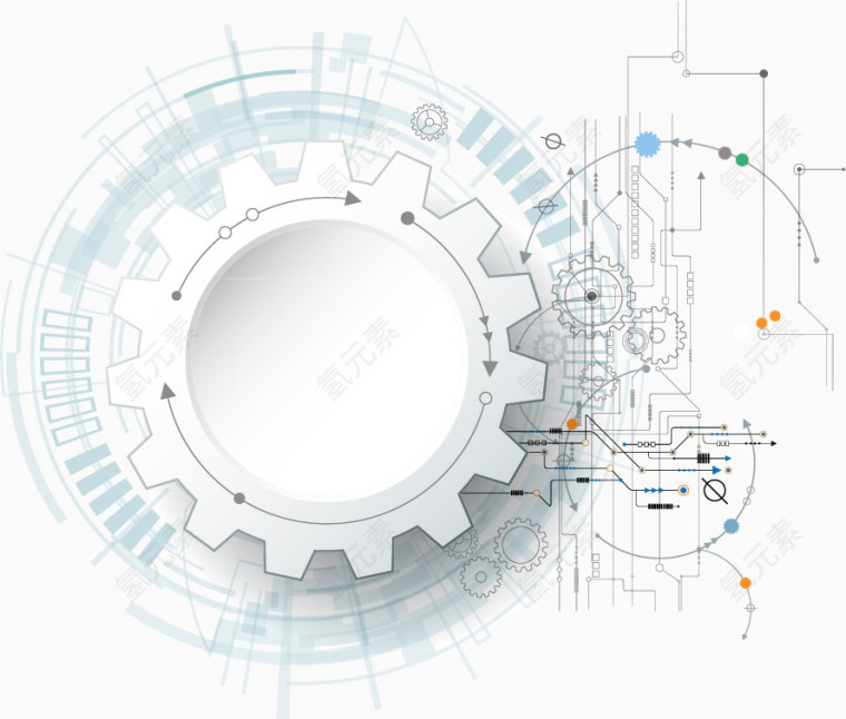 精美齿轮背景矢量素材