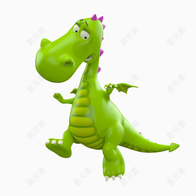 绿色立体恐龙