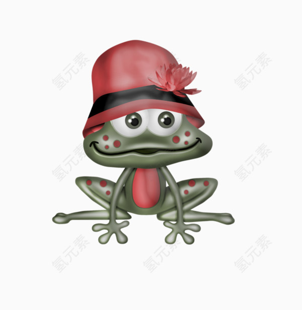 戴帽子的青蛙