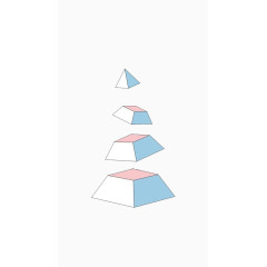 切割的立体三角形
