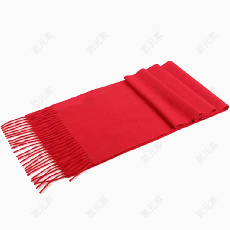 平放的红色围巾