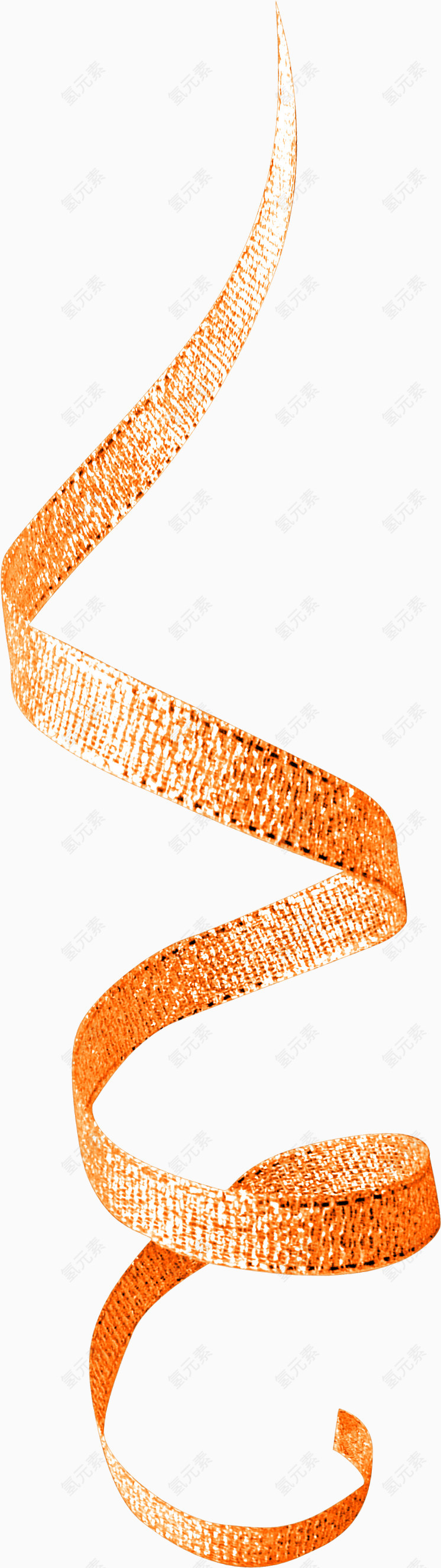 橙色飘逸彩带