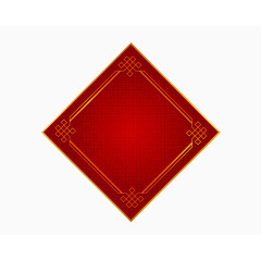 红色暗格中国风装饰图案