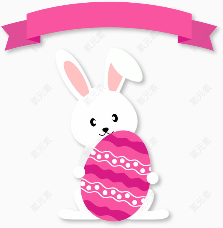 复活节兔子与丝带