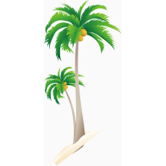 有椰子的椰子树