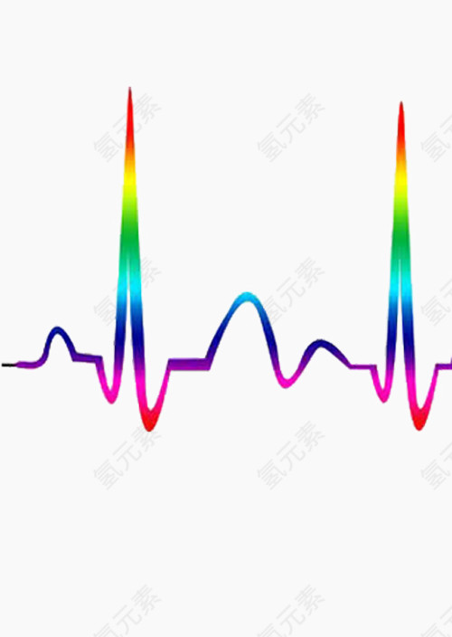 彩色线条心跳线