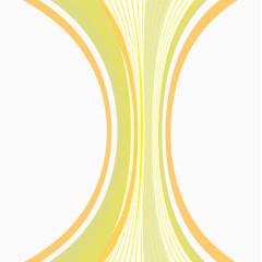 黄色装饰线条矢量图
