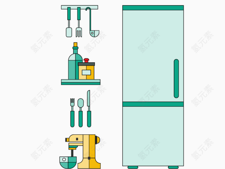 矢量冰箱