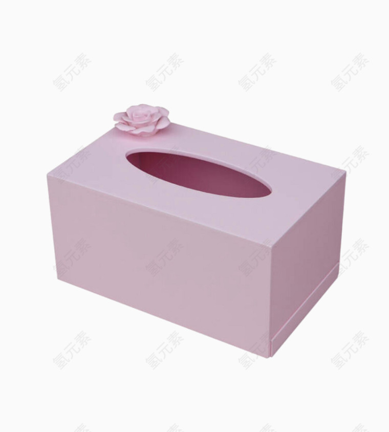 粉红色纸巾盒