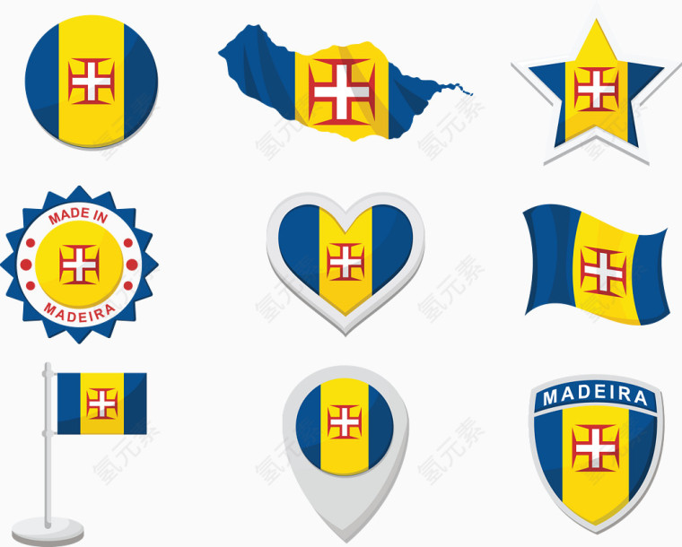 葡萄牙欧洲景观海洋爱形徽章