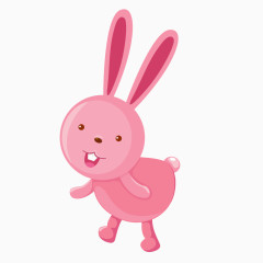 粉红色大牙兔子卡通