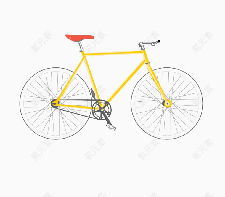 黄色的脚踏车