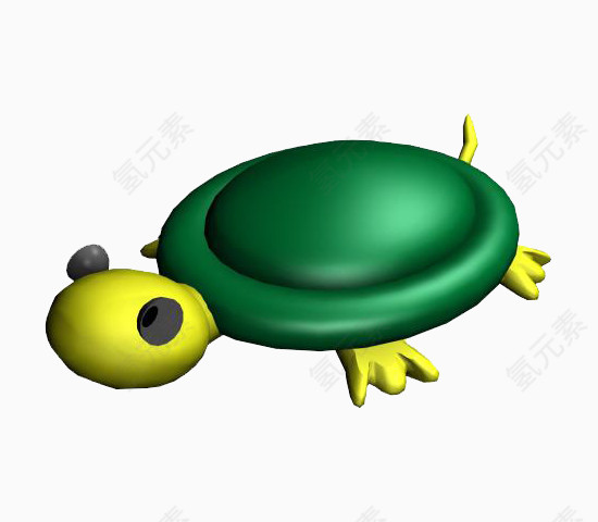 黄色的身体的乌龟
