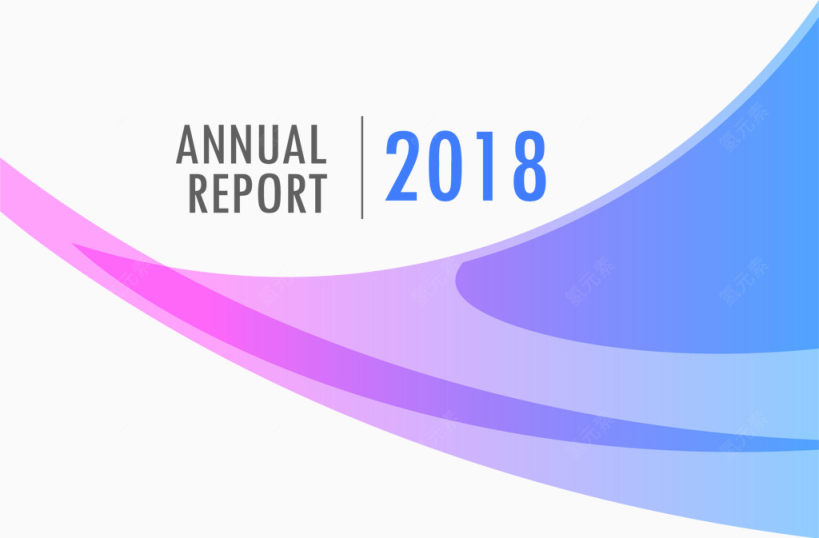 紫色渐变年终报告封面下载