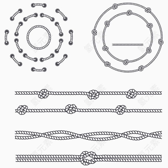 绳子样式矢量